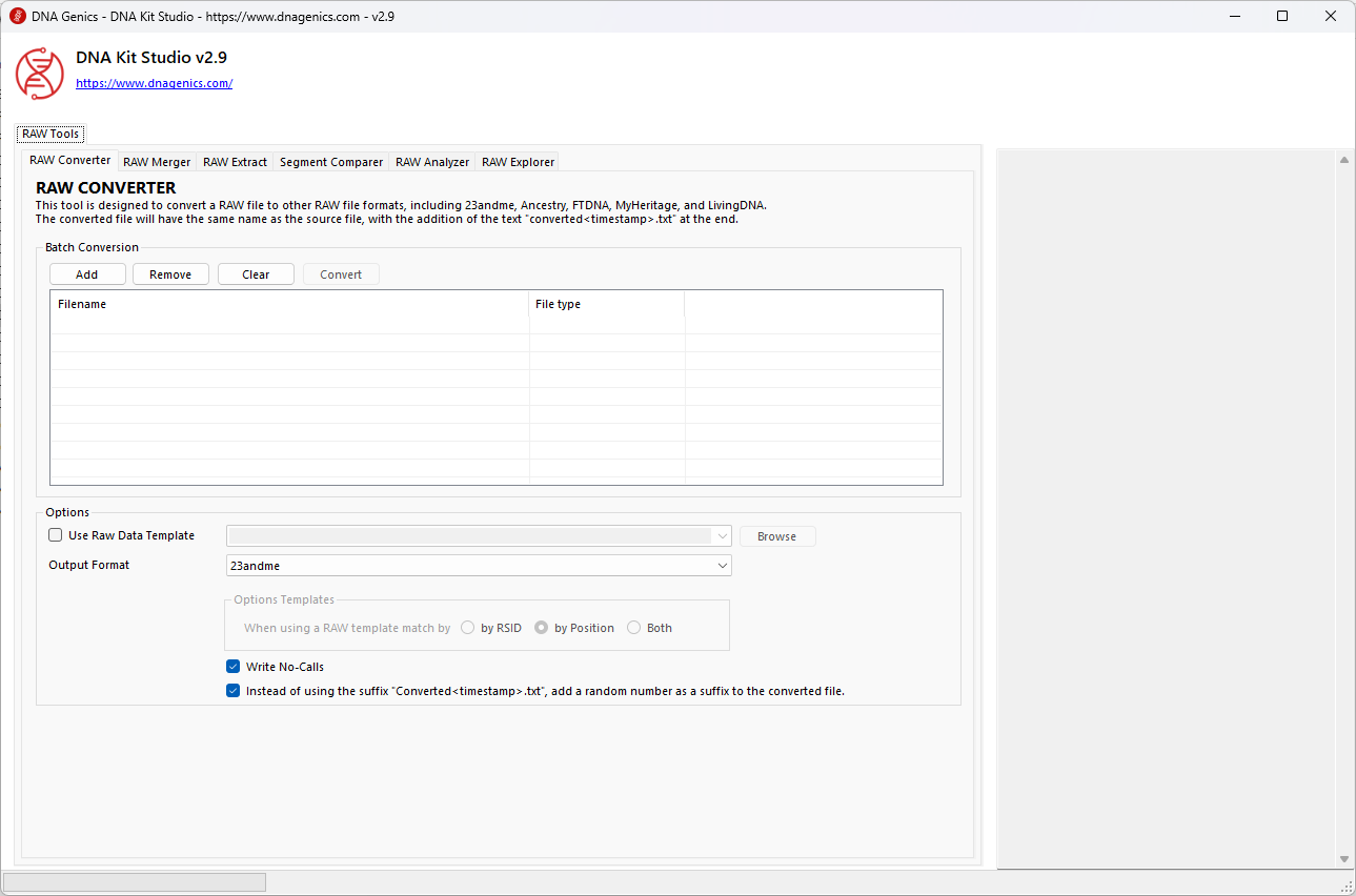 DNA Kit Studio main interface