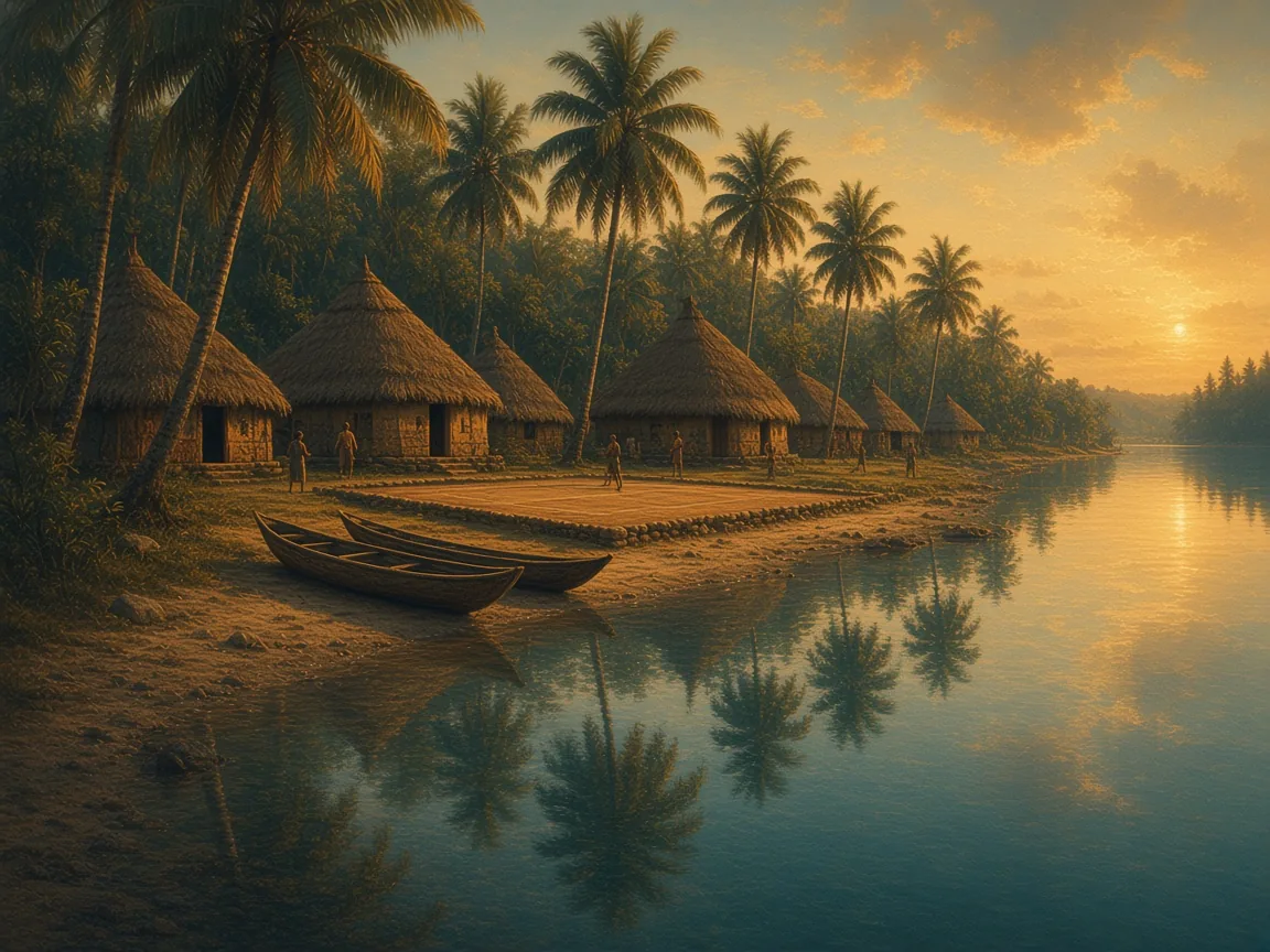 Illustration of Caribbean Ceramic landscape