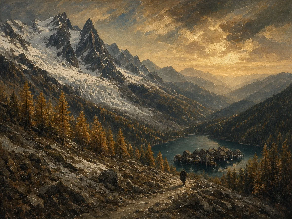 Illustration of Copper Age landscape
