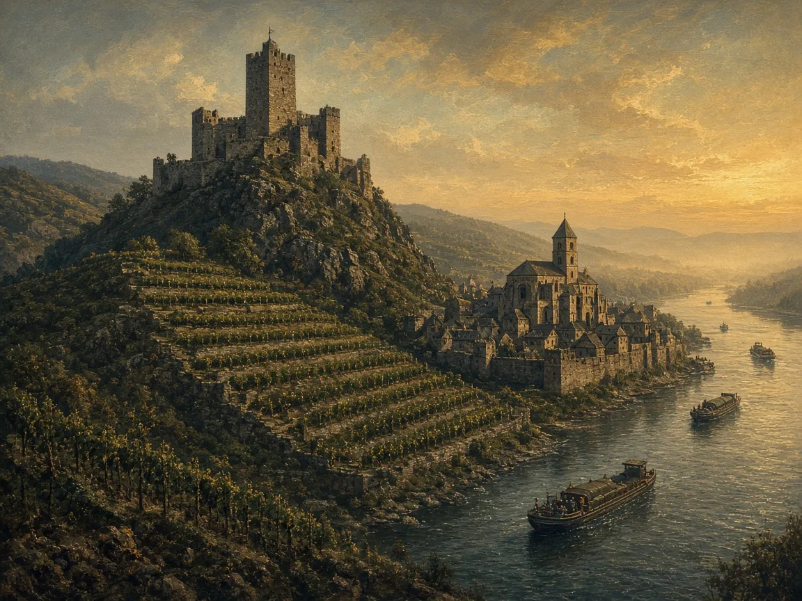 Illustration of Medieval landscape