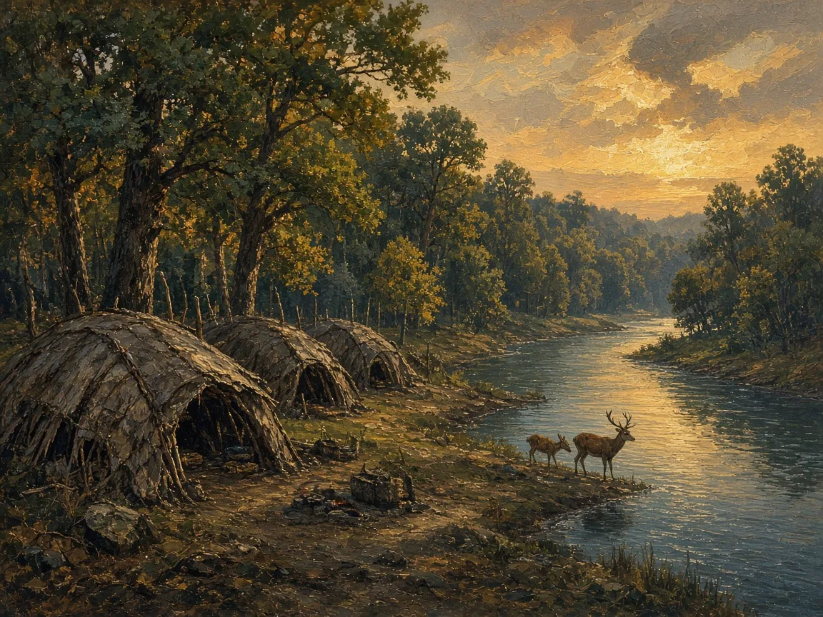 Illustration of Mesolithic landscape