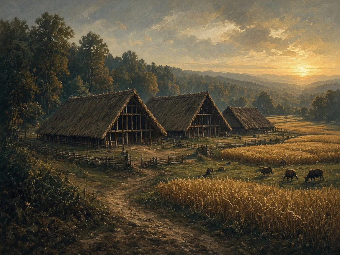 Illustration of Neolithic landscape