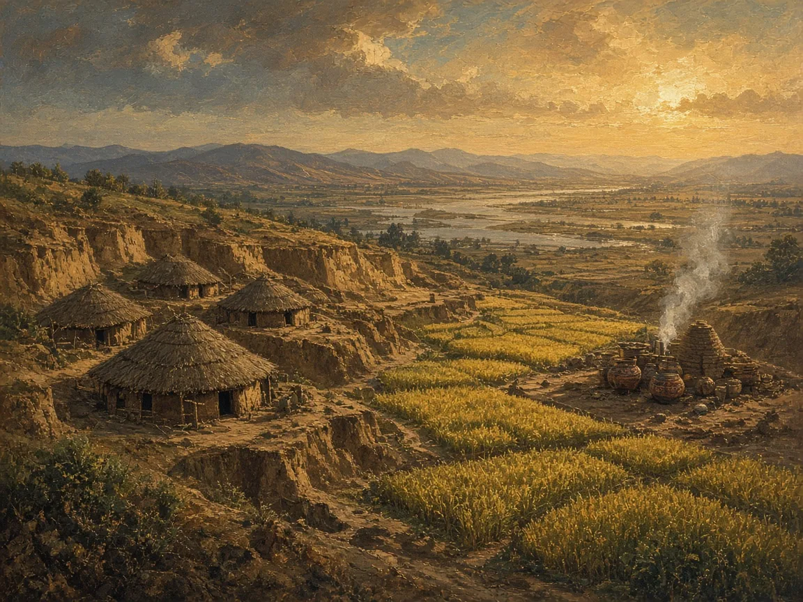 Illustration of Neolithic landscape