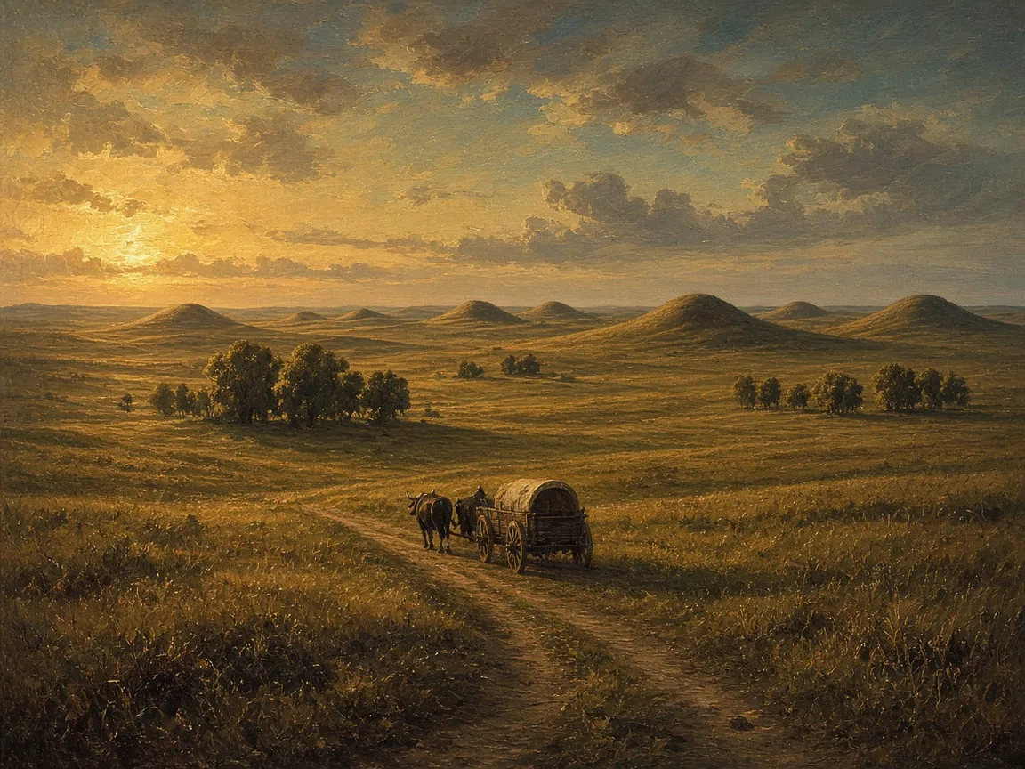 Illustration of Copper Age landscape