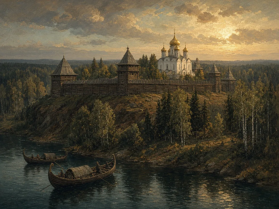 Illustration of Medieval landscape