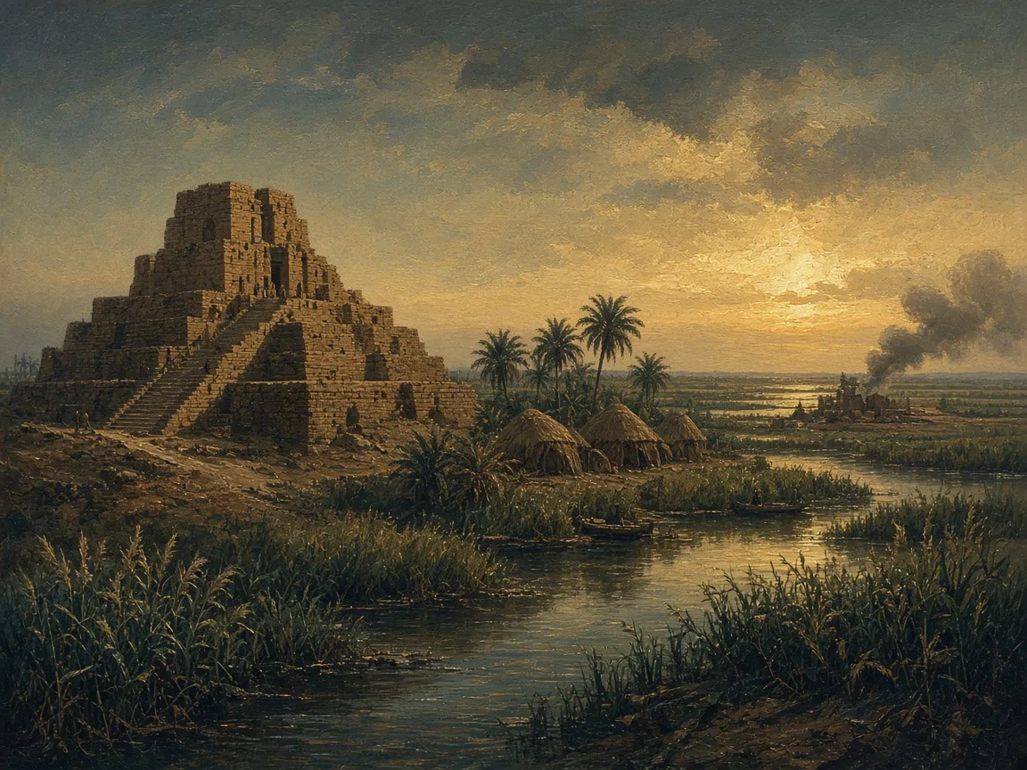 Illustration of Chalcolithic landscape