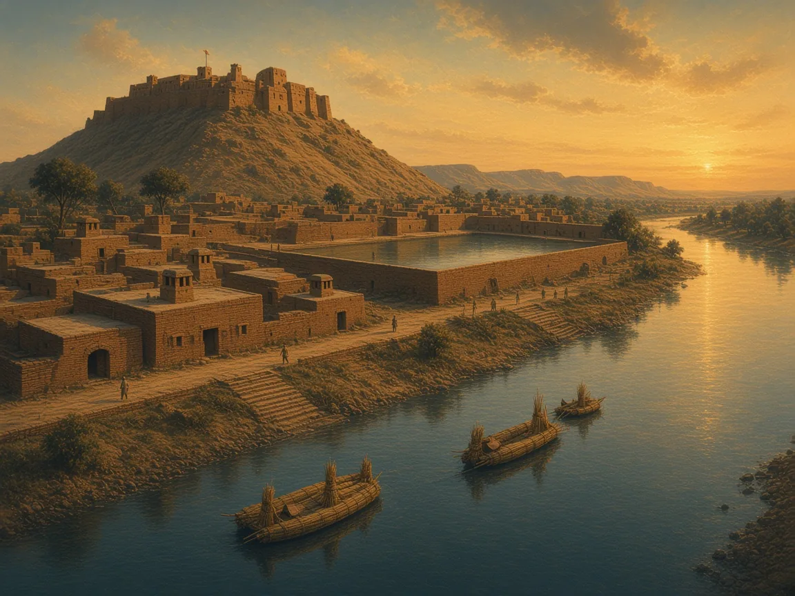 Illustration of Indus Valley / Harappan landscape