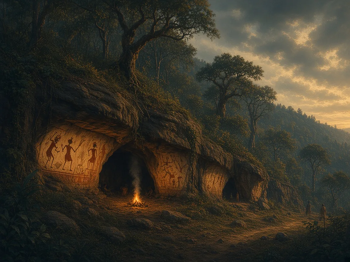 Illustration of Mesolithic landscape