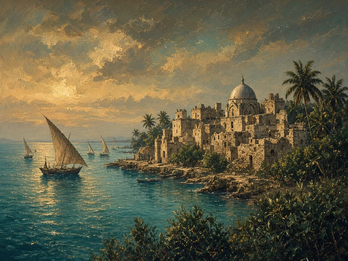 Illustration of Swahili Coast landscape