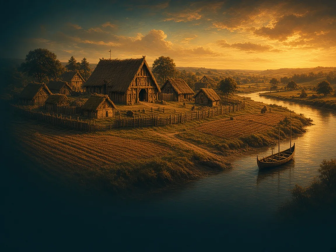 Illustration of Anglo-Saxon landscape