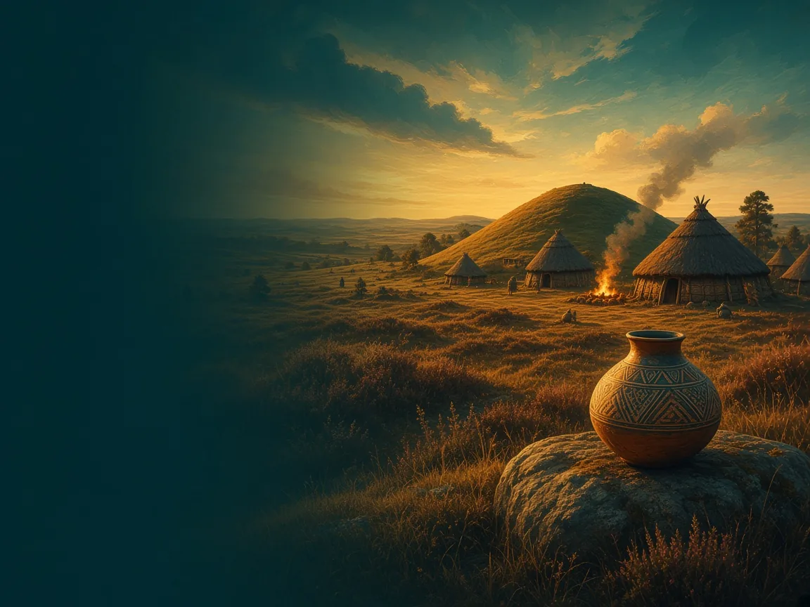 Illustration of Chalcolithic landscape