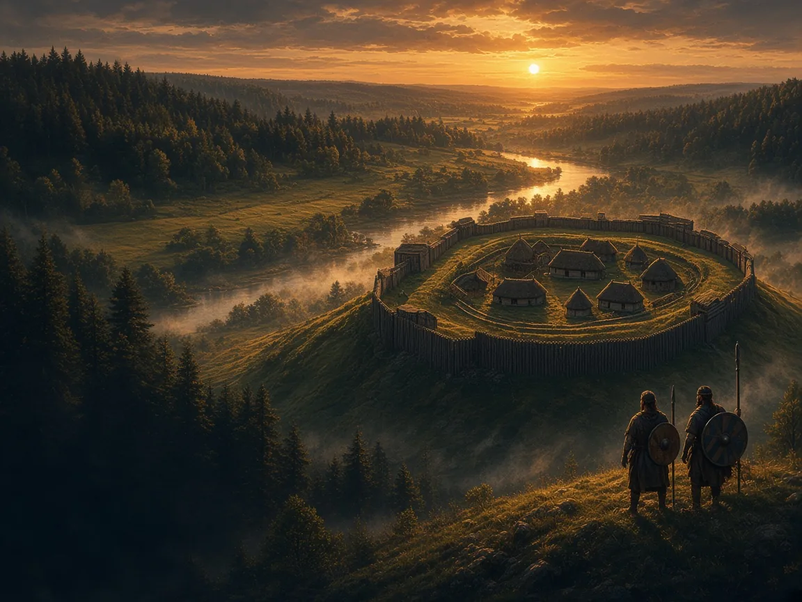 Illustration of Iron Age landscape