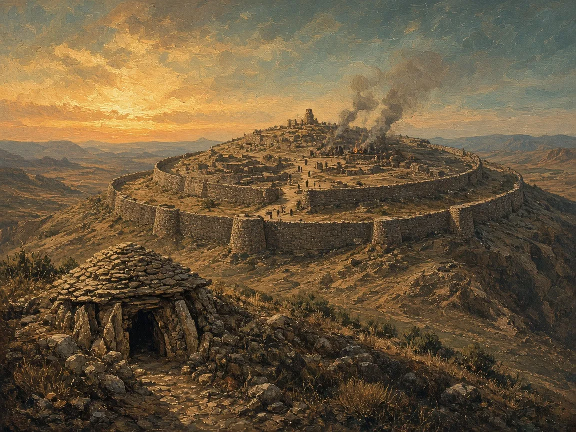 Illustration of Chalcolithic landscape