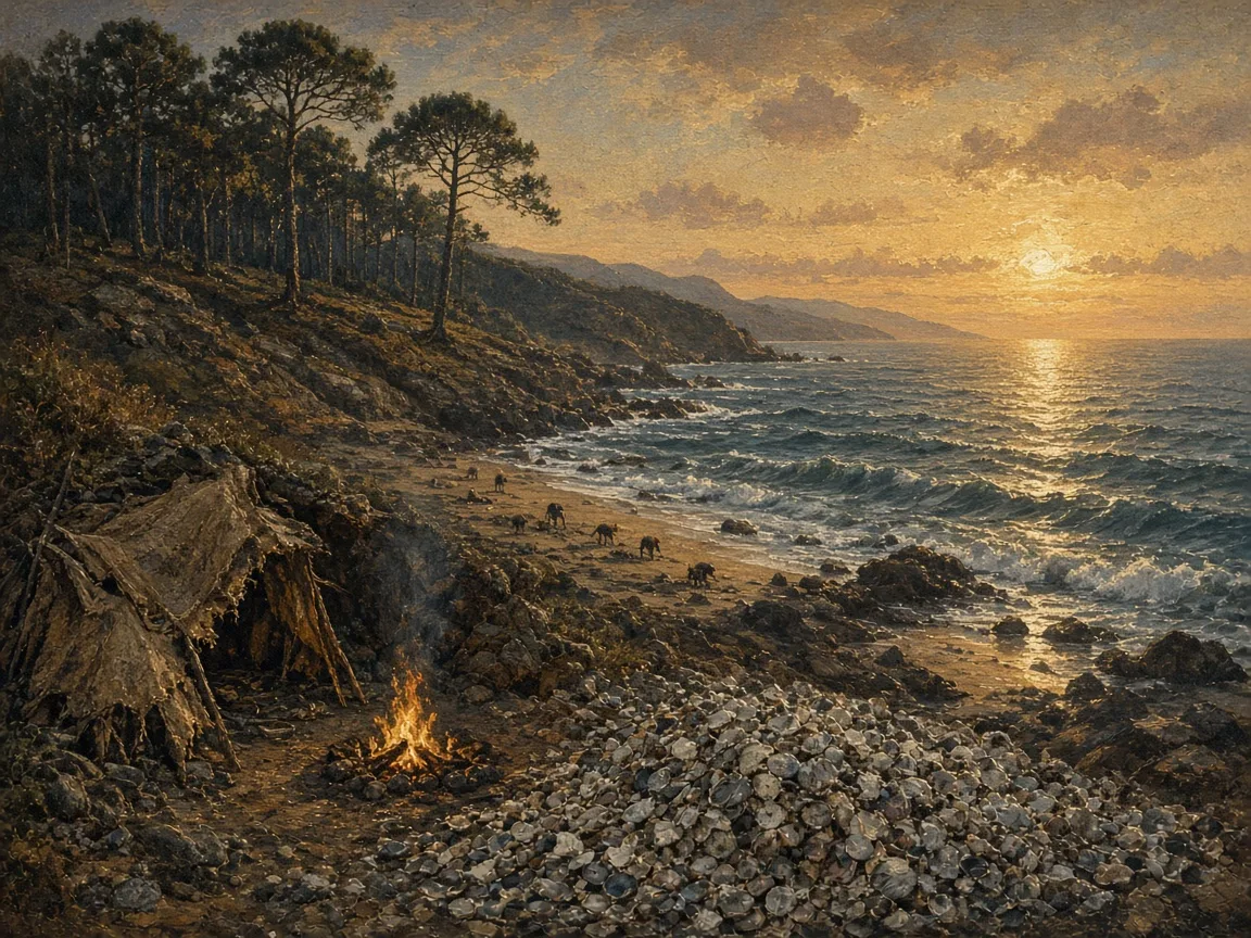 Illustration of Mesolithic landscape